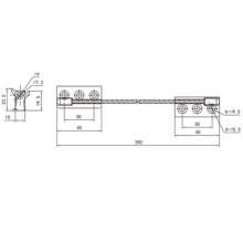 Factory direct supply door and window anti-falling bar safety accessories steel-plastic casement window anti-drop rope screen window bar anti-fall PH-3202