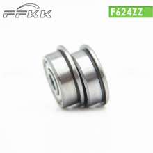 Supply flange bearings. Bearings. Casters. Wheels. F624ZZ 4x13x5x15 with ribs. Excellent quality Zhejiang factory direct supply