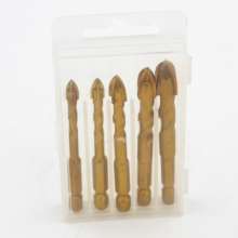 Hex shank drill bit Copper plated ceramic hole opener Glass hole opener Tile hole opener Concrete reamer Twist spiral drill bit Cross alloy drill bit