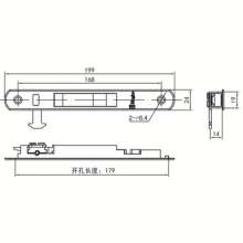Factory direct high-quality aluminum alloy broken bridge sliding window bar lock / flat lock sliding door bar lock / door and window lock SL-004