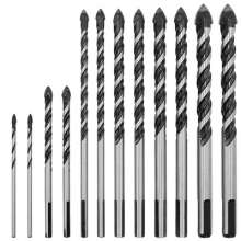 Multifunctional drill bit Black drill bit Double groove ceramic drill bit Wall triangle drill Glass hole opener Tile hole opener Electric drill bit Alloy drill bit Set drill