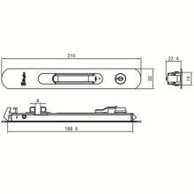 Factory direct luxury sliding door lock word lock / sliding door window bar lock / aluminum alloy bar lock SL-006A