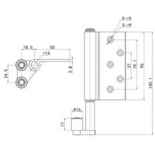 Malay 3 + 1 folding door positioning wheel / heavy folding door positioning wheel hinge / folding door special hinge wheel PH-1431