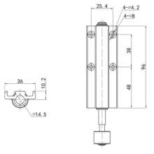 Factory direct sales of aluminum alloy doors and windows accessories / folding door accessories series / ultra-quiet positioning wheel PH-1503
