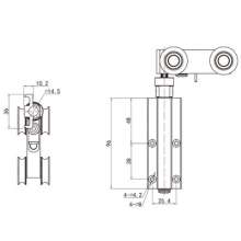 Factory direct door and window accessories / aluminum alloy broken bridge door and window hanging wheel / folding door hinge hanging wheel / door and window pulley PH-1502