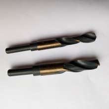 Black and yellow 4341 small shank drill nozzle high speed steel 1/2 equal shank drill bit reduced shank twist drill bit small shank drill bit