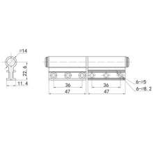 Folding door hinges for export / Aluminum alloy heat-insulated broken door hinges / Heavy duty folding door hinge PH-1406