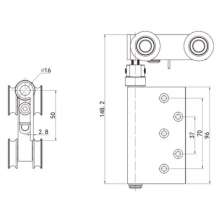 Export-specific folding door hanging wheel / luxury folding door hanging wheel / hinge hinge pulley / folding door wheel PH-1409
