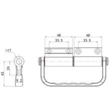 Factory direct door and window accessories / folding door hinge handle / household door handle / aluminum alloy hinge handle PH-1353