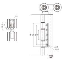 Factory direct folding door accessories wheel / high-grade aluminum hanging wheel / folding door hanging wheel / door and window hanging wheel PH-1441