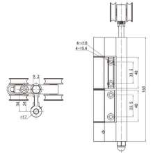 Malaysian folding door hanging wheel / export special folding door hinge hanging wheel / folding door positioning wheel PH-1354