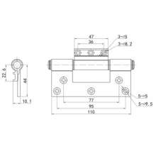 High-end folding door hinge / special reinforced hinge for folding door Aluminum alloy hinge door and window hinge PH-1407