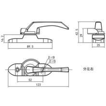 Factory direct sales of new aluminum alloy door and window locks / two-way crescent locks / anti-theft window crescent locks / sliding door and window locks CS-004