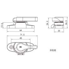 Crescent lock for export / Aluminum alloy sliding window crescent hook lock / sliding window anti-theft lock CS-001