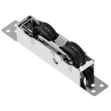 New heavy-duty push-pull pulley / professional production of high-end pulley / aluminum alloy door stainless steel wheel double-wheel pulley R-003