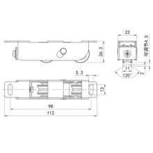 Off-the-shelf sliding door and window pulleys / New ultra-quiet lower pulley / Sliding door floor wheel / Door and window pulley R-006