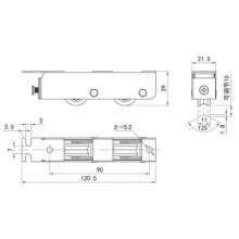 Advanced new sliding load-bearing pulley / high quality pulley / stainless steel pulley / sliding door wheel R-004