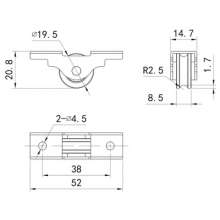 Off-the-shelf sliding door and window pulley / broken bridge door and window pulley / sliding window single wheel / stainless steel wheel R-013