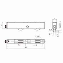 Foshan pulley manufacturer / factory direct supply wheel / heavy-duty sliding door sliding pulley 15 * 24 / stainless steel wheel R-008