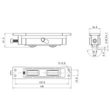 Luxury high-end sliding door and window pulley / aluminum alloy door and window pulley / sliding door pulley / stainless steel wheel R-007