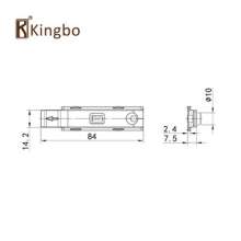 Lock point lock seat and window accessories Door and window hardware accessories Aluminum alloy door and window accessories Casement window five-piece four-point lock PJT-001