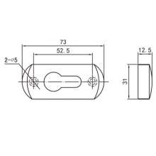 Door and window accessories lock core cover / aluminum alloy lock core accessories / advanced door and window lock core cover / split lock cover / lock core PJ-019