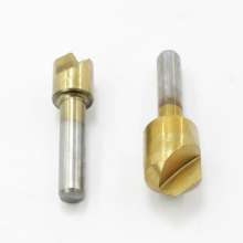 Round shank 90 degree chamfering machine Single-edged chamfering machine bit Titanium-plated chamfering machine Chamfering machine set Woodworking round hole tool Plate trimming drill bit Countersink
