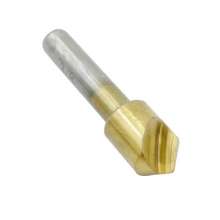 Round shank 90 degree chamfering machine Single-edged chamfering machine bit Titanium-plated chamfering machine Chamfering machine set Woodworking round hole tool Plate trimming drill bit Countersink