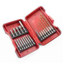 21-piece socket bit set Hex handle twist drill set Electric screwdriver bit set Socket drill bit set Plastic box set sleeve Combination tool