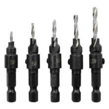 Hex shank countersink drill Woodworking screw drill Installation drill stepped drill Self-tapping screw drill countersunk hole drill bit Cone hole drill bit Drill bit set