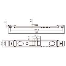 Factory direct door and window hardware accessories / curtain wall hanging window hardware accessories / aluminum alloy transmission rod / transmission rod PJ-032