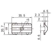 Factory direct door and window hardware accessories / various door and window plastic accessories / aluminum alloy door and window climbing cushion PJ-013