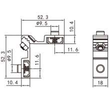 Factory direct door and window hardware accessories / high quality aluminum alloy corner code / broken bridge casement window center column corner code / corner code PJ-043