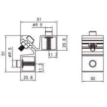 Factory direct door and window hardware accessories Aluminum alloy flat door corner code / door and window special hardware corner code PJ-045