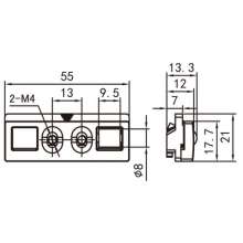 Factory direct door and window hardware accessories / spot wholesale door and window special support block / zinc alloy lifting block PJ-021