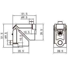 Factory direct hardware accessories / aluminum alloy window accessories corner wholesale / right angle die casting connection / die casting corner code PJ-040