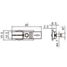 Factory direct sliding door connector / new sliding door T-piece / stainless steel T-shaped connector / door and window T lock PJ-006