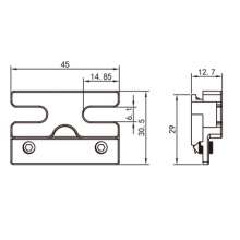 Door and window special lock seat / 23K slot anti-pry lock seat / large slot anti-pry lock seat zinc alloy lock seat / swing door and window lock
