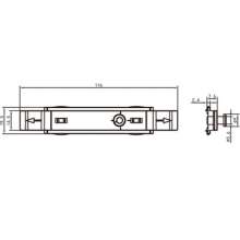 Anti-pry casement window connector / casement window lock point zinc alloy lock point / double head connector / lock point PJ-104P, PJ-104G