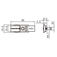 Luxury premium heavy-duty sliding door lock point / sliding door and window lock point lock seat / zinc alloy lock point / lock bag lock point PJ-005