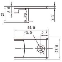 Factory direct door and window hardware accessories / aluminum alloy door and window accessories / sliding door and window plastic parts / front buckle PJ-064