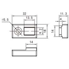 Factory direct door and window hardware accessories / quality assurance / broken bridge aluminum door and window lock seat / door and window special lock seat / PJ-017