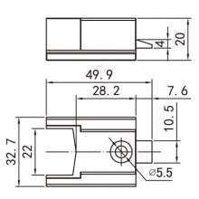 Factory direct door and window hardware accessories / 95 sliding series plastic parts / split sliding door / block end / pay file PJ-071