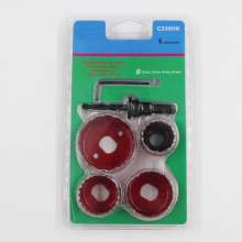 M42 Bimetal Hole Opener Set Woodworking Hole Opener Gypsum Board Hole Opener PVC Plastic Drilling Tool Downlight Punch 6PC Hole Opener