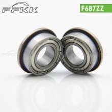 供应法兰轴承  脚轮 轮子 五金工具 F687zz 7x14x5x16 小轴承微型浙江宁波厂家直供