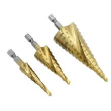 Pagoda drill bit Ladder drill 3PC stepped pagoda drill Hexagon shank drill bit Spiral drill bit   Groove step drill, multi-size drill bit, multi-functional hole opener, reaming drill set