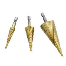 Pagoda drill bit Ladder drill 3PC stepped pagoda drill Hexagon shank drill bit Spiral drill bit   Groove step drill, multi-size drill bit, multi-functional hole opener, reaming drill set
