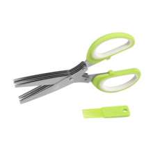 Golden Eagle Stainless Steel Green Onion Scissors Kitchen Scissors Paper Shredding Scissors Coriander Scissors Seaweed Scissors 5-layer Shredded Scissors Multi-Function Scissors