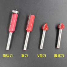 Trimming machine heads Woodworking heads Cutting and trimming tools Straight knife heads V-shaped heads Round bottom heads Bearing heads Trimming heads 1/4 shank heads