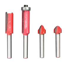 Trimming machine heads Woodworking heads Cutting and trimming tools Straight knife heads V-shaped heads Round bottom heads Bearing heads Trimming heads 1/4 shank heads